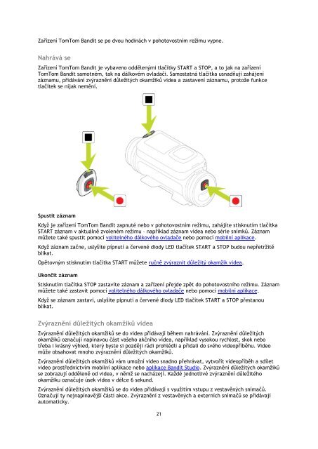 TomTom Bandit Action Camera - PDF mode d'emploi - Ce&scaron;tina