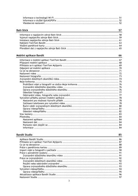 TomTom Bandit Action Camera - PDF mode d'emploi - Ce&scaron;tina