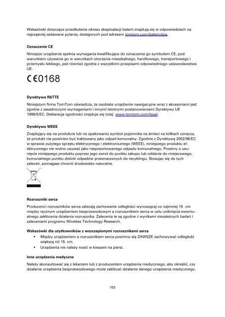 TomTom Blue &amp; Me TomTom 2 Guide de r&eacute;f&eacute;rence - PDF mode d'emploi - Polski
