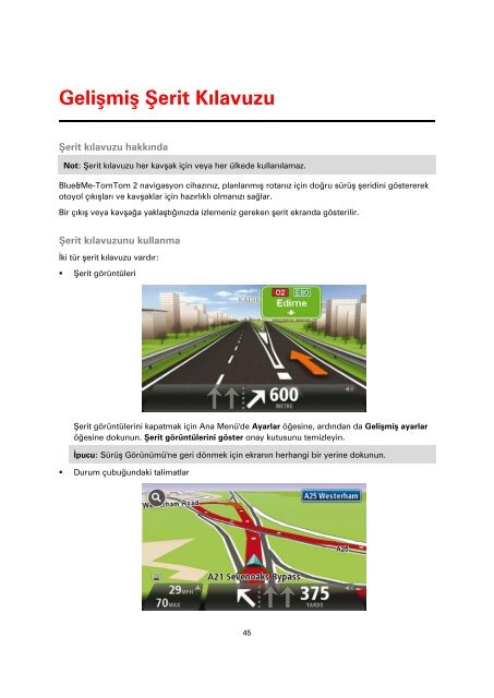 TomTom Blue &amp; Me TomTom 2 Guide de r&eacute;f&eacute;rence - PDF mode d'emploi - T&uuml;rk&ccedil;e