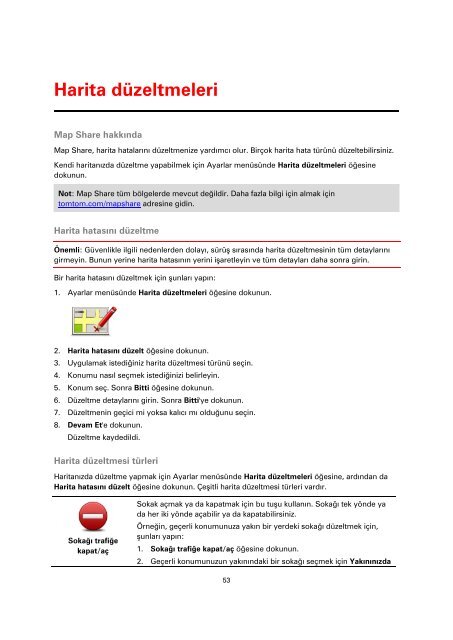 TomTom Blue &amp; Me TomTom 2 Guide de r&eacute;f&eacute;rence - PDF mode d'emploi - T&uuml;rk&ccedil;e