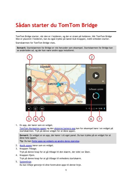 TomTom Bridge Guide de r&eacute;f&eacute;rence - PDF mode d'emploi - Dansk
