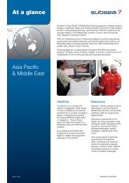 At a Glance: Asia Pacifc & Middle East - Subsea 7