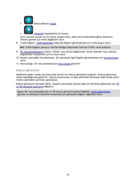 TomTom Bridge Guide de r&eacute;f&eacute;rence - PDF mode d'emploi - T&uuml;rk&ccedil;e