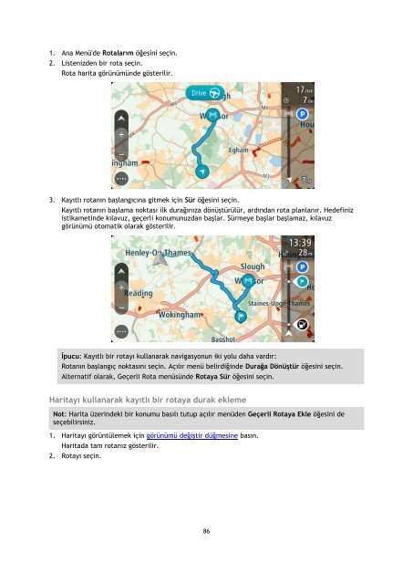 TomTom Bridge Guide de r&eacute;f&eacute;rence - PDF mode d'emploi - T&uuml;rk&ccedil;e