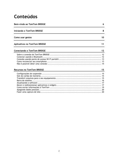 TomTom Bridge Guide de r&eacute;f&eacute;rence - PDF mode d'emploi - Portugu&ecirc;s (Brasil)