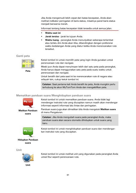 TomTom Via 130 / 135 - PDF mode d'emploi - Indonesian