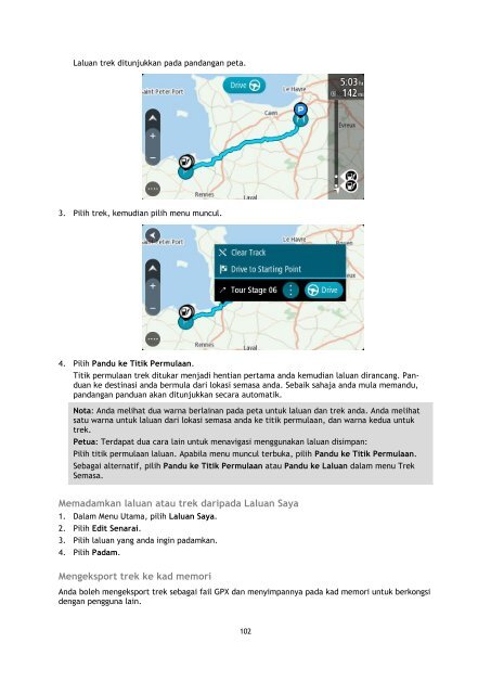 TomTom Rider 400 / 40 - PDF mode d'emploi - Malay