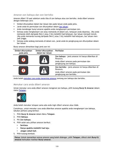 TomTom Rider 400 / 40 - PDF mode d'emploi - Malay