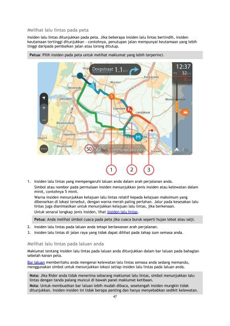 TomTom Rider 400 / 40 - PDF mode d'emploi - Malay