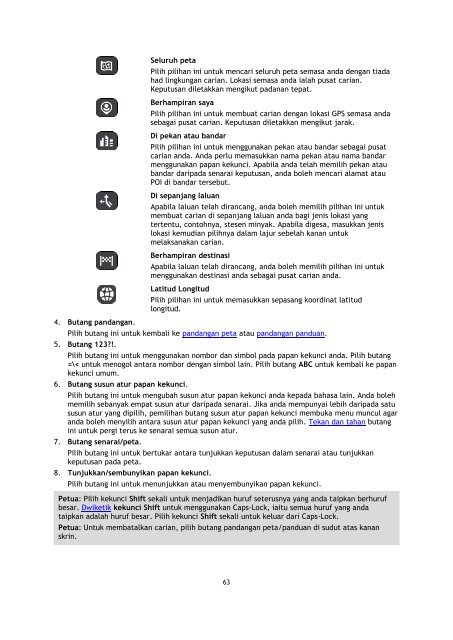 TomTom Rider 400 / 40 - PDF mode d'emploi - Malay