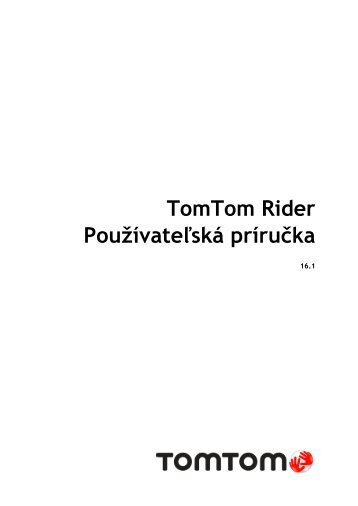TomTom Rider 400 / 40 - PDF mode d'emploi - SlovenÄina