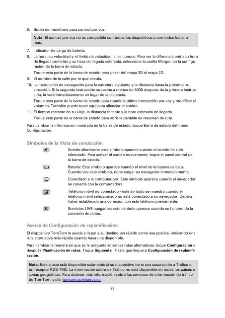 TomTom GO 820 / 825 - PDF mode d'emploi - Espa&ntilde;ol