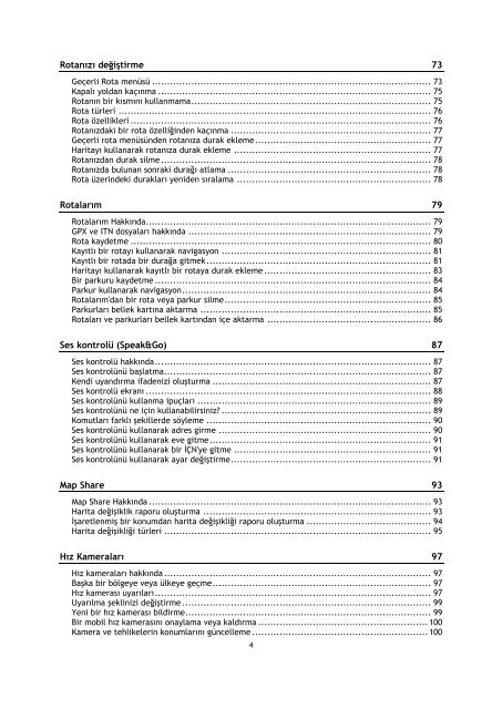 TomTom Trucker 6000 - PDF mode d'emploi - T&uuml;rk&ccedil;e