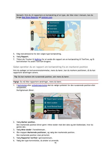 TomTom Trucker 6000 - PDF mode d'emploi - Dansk