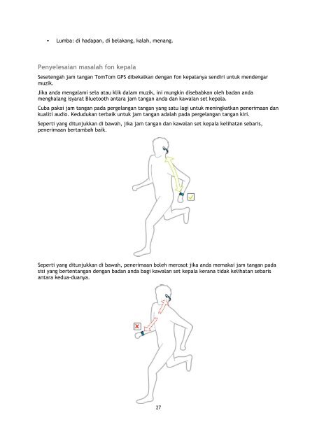 TomTom Guide de r&eacute;f&eacute;rence Spark / Runner 2 - PDF mode d'emploi - Malay