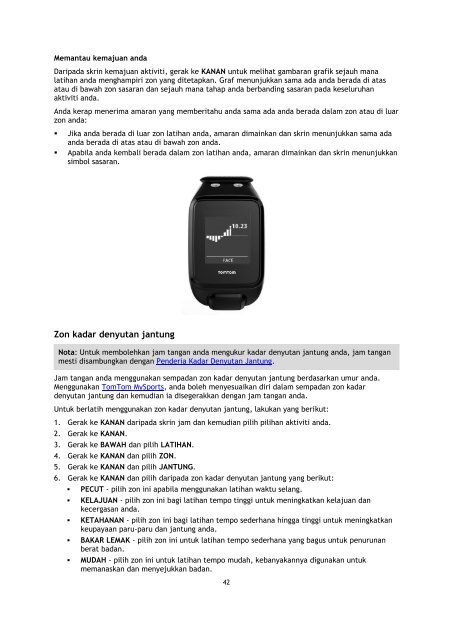 TomTom Guide de r&eacute;f&eacute;rence Spark / Runner 2 - PDF mode d'emploi - Malay