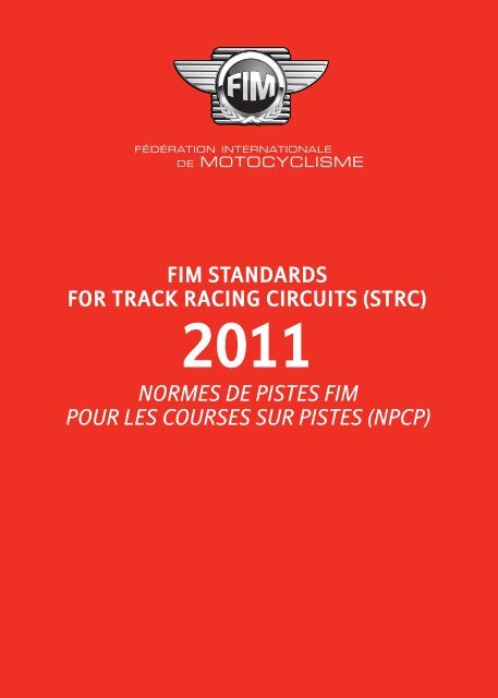 FIM STANDARDS FOR TRACK RACING CIRCUITS (STRC ...