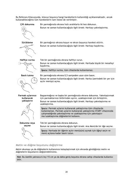 TomTom START 50 - PDF mode d'emploi - T&uuml;rk&ccedil;e