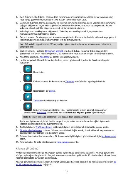 TomTom TomTom GO Mobile Guide de r&eacute;f&eacute;rence - PDF mode d'emploi - T&uuml;rk&ccedil;e