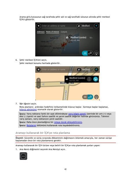 TomTom TomTom GO Mobile Guide de r&eacute;f&eacute;rence - PDF mode d'emploi - T&uuml;rk&ccedil;e