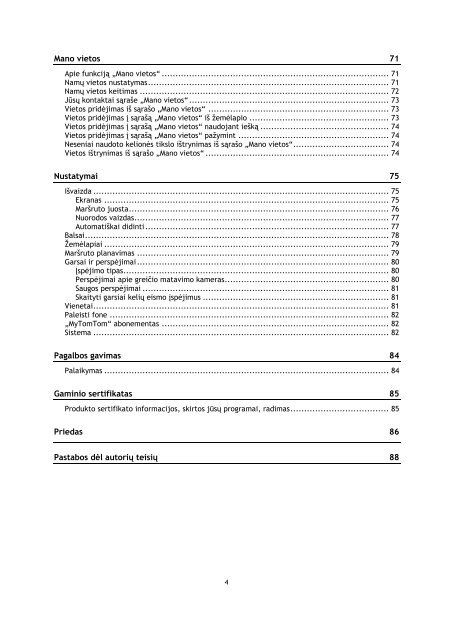 TomTom TomTom GO Mobile Guide de r&eacute;f&eacute;rence - PDF mode d'emploi - Lietuvi&scaron;kai