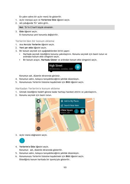 TomTom GO 50 - PDF mode d'emploi - T&uuml;rk&ccedil;e