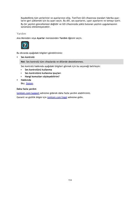 TomTom GO 50 - PDF mode d'emploi - T&uuml;rk&ccedil;e
