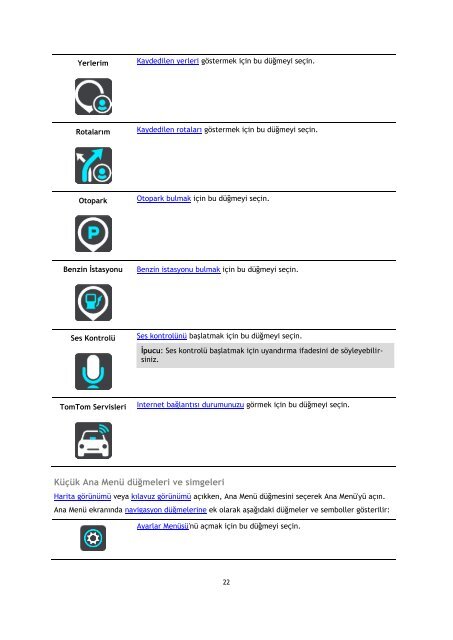 TomTom GO 50 - PDF mode d'emploi - T&uuml;rk&ccedil;e