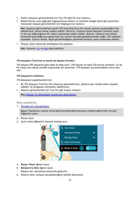 TomTom GO 50 - PDF mode d'emploi - T&uuml;rk&ccedil;e