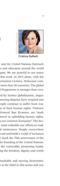 THE HOLOCAUST AND THE UNITED NATIONS OUTREACH PROGRAMME