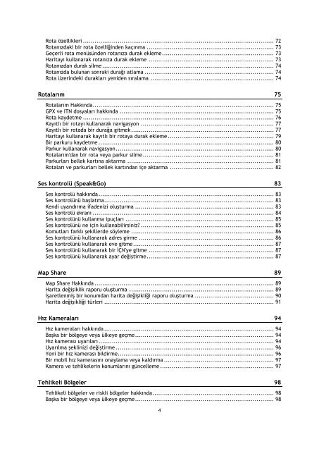 TomTom GO 600 / GO 610 - PDF mode d'emploi - T&uuml;rk&ccedil;e