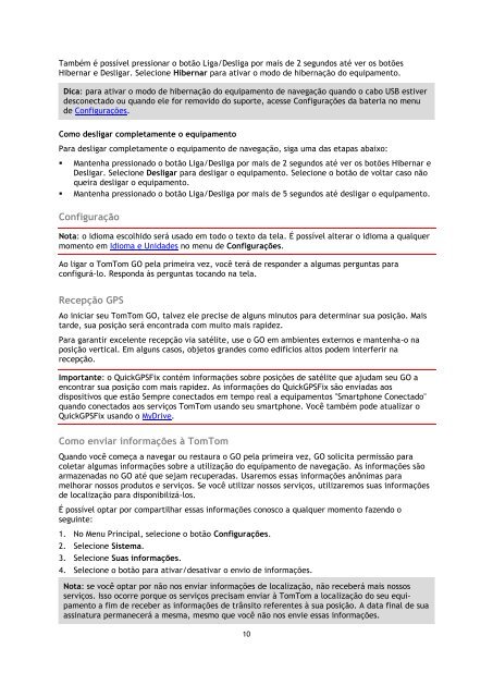 TomTom GO 40 - PDF mode d'emploi - Portugu&ecirc;s do Brasil