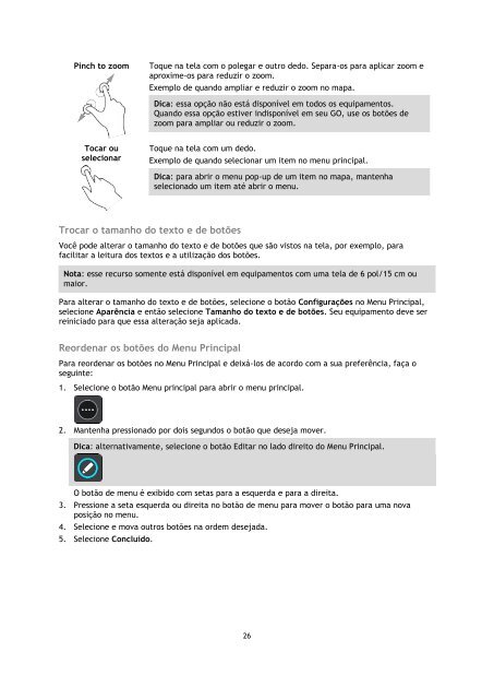 TomTom GO 40 - PDF mode d'emploi - Portugu&ecirc;s do Brasil