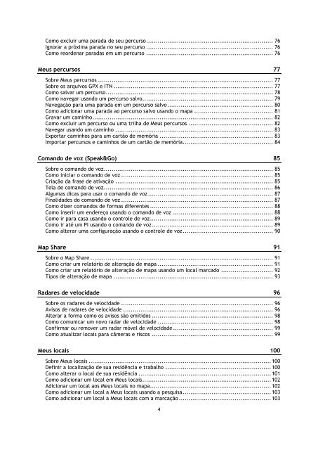 TomTom GO 40 - PDF mode d'emploi - Portugu&ecirc;s do Brasil