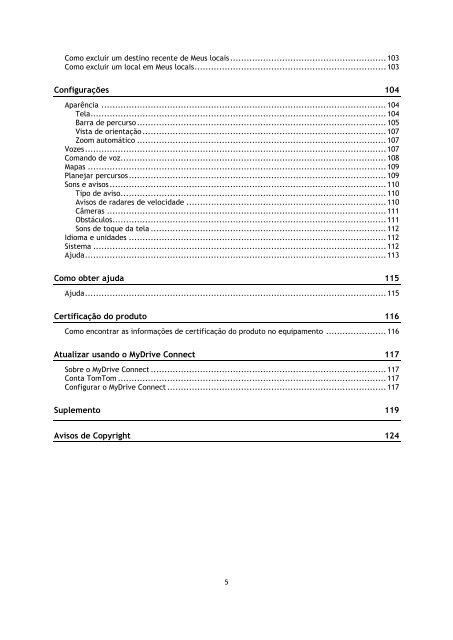 TomTom GO 40 - PDF mode d'emploi - Portugu&ecirc;s do Brasil