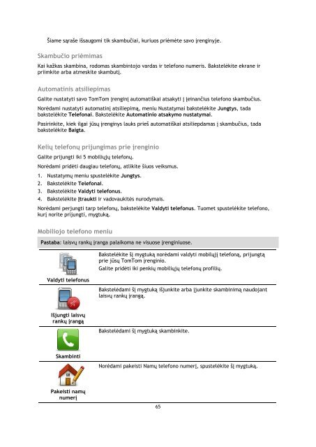 TomTom Start 60 - PDF mode d'emploi - Lietuvi&scaron;kai
