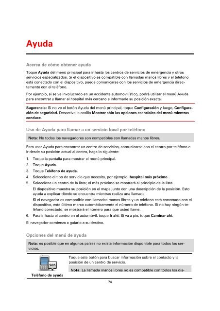 TomTom Blue&amp;Me - TomTom 2 LIVE Guide de r&eacute;f&eacute;rence - PDF mode d'emploi - Espa&ntilde;ol