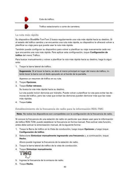 TomTom Blue&amp;Me - TomTom 2 LIVE Guide de r&eacute;f&eacute;rence - PDF mode d'emploi - Espa&ntilde;ol