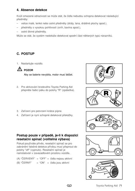 Toyota Toyota Parking Aid 400 - PZ464-00420-40 - Toyota Parking Aid 400 - mode d'emploi