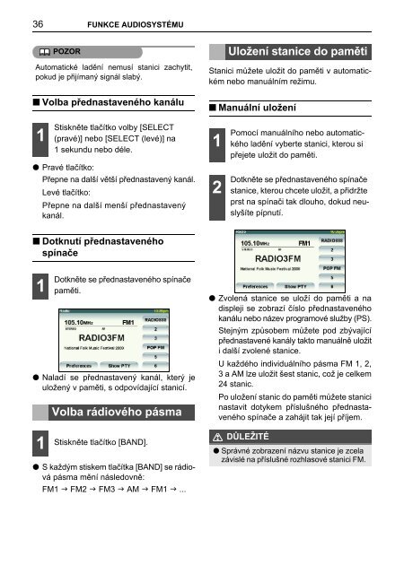 Toyota TNS410 - PZ420-E0333-CS - TNS410 - mode d'emploi