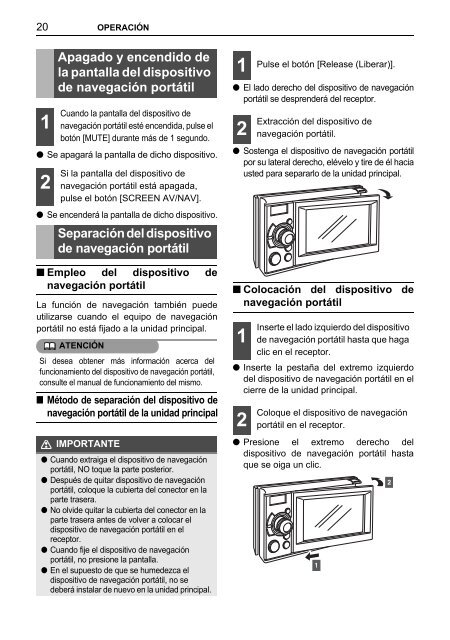 Toyota TNS410 - PZ420-E0333-ES - TNS410 - mode d'emploi