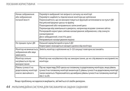 Toyota Rear Entertainment System - PZ462-00207-00 - Rear Entertainment System - Ukrainian - mode d'emploi