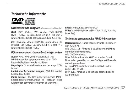 Toyota Rear Entertainment System - PZ462-00207-00 - Rear Entertainment System - Dutch - mode d'emploi