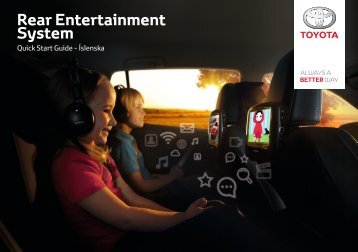Toyota Rear Entertainment System - PZ462-00207-00 - Rear Entertainment System - Icelandic - mode d'emploi
