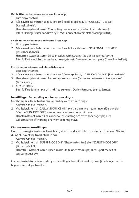 Toyota Bluetooth SWC English Danish Finnish Norwegian Swedish - PZ420-00296-NE - Bluetooth SWC English Danish Finnish Norwegian Swedish - mode d'emploi