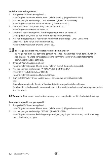 Toyota Bluetooth SWC English Danish Finnish Norwegian Swedish - PZ420-00296-NE - Bluetooth SWC English Danish Finnish Norwegian Swedish - mode d'emploi