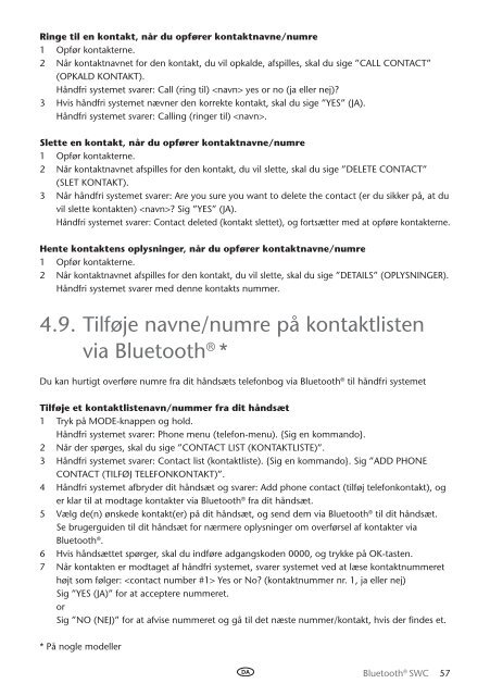 Toyota Bluetooth SWC English Danish Finnish Norwegian Swedish - PZ420-00296-NE - Bluetooth SWC English Danish Finnish Norwegian Swedish - mode d'emploi