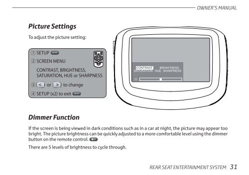 Toyota Rear Entertainment System - Pz462-00207-00 - Rear Entertainment System - English - mode d'emploi