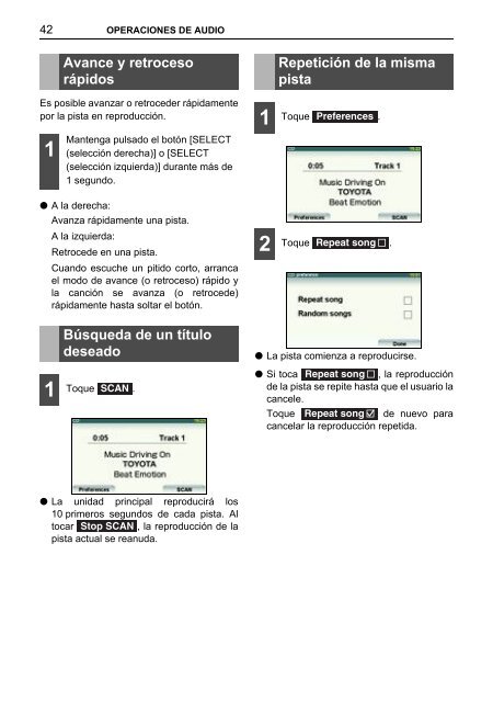 Toyota TNS410 - PZ420-E0333-ES - TNS410 - mode d'emploi